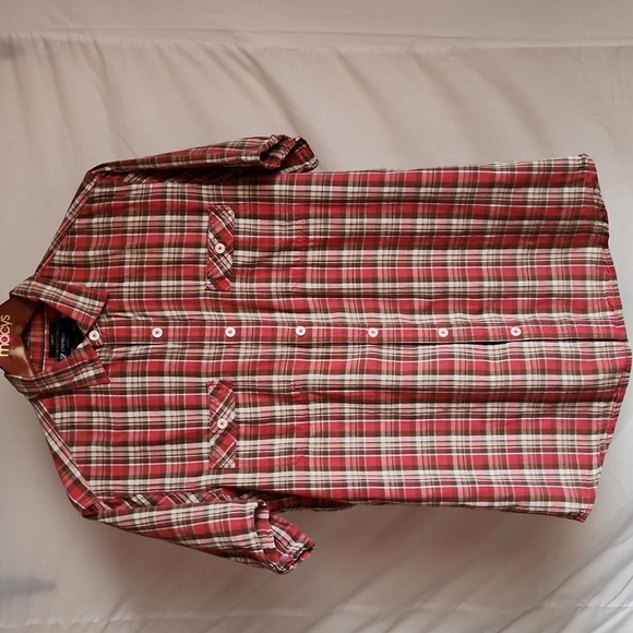Cremieux Short sleeve plaid button shirt large - Picture 1 of 5